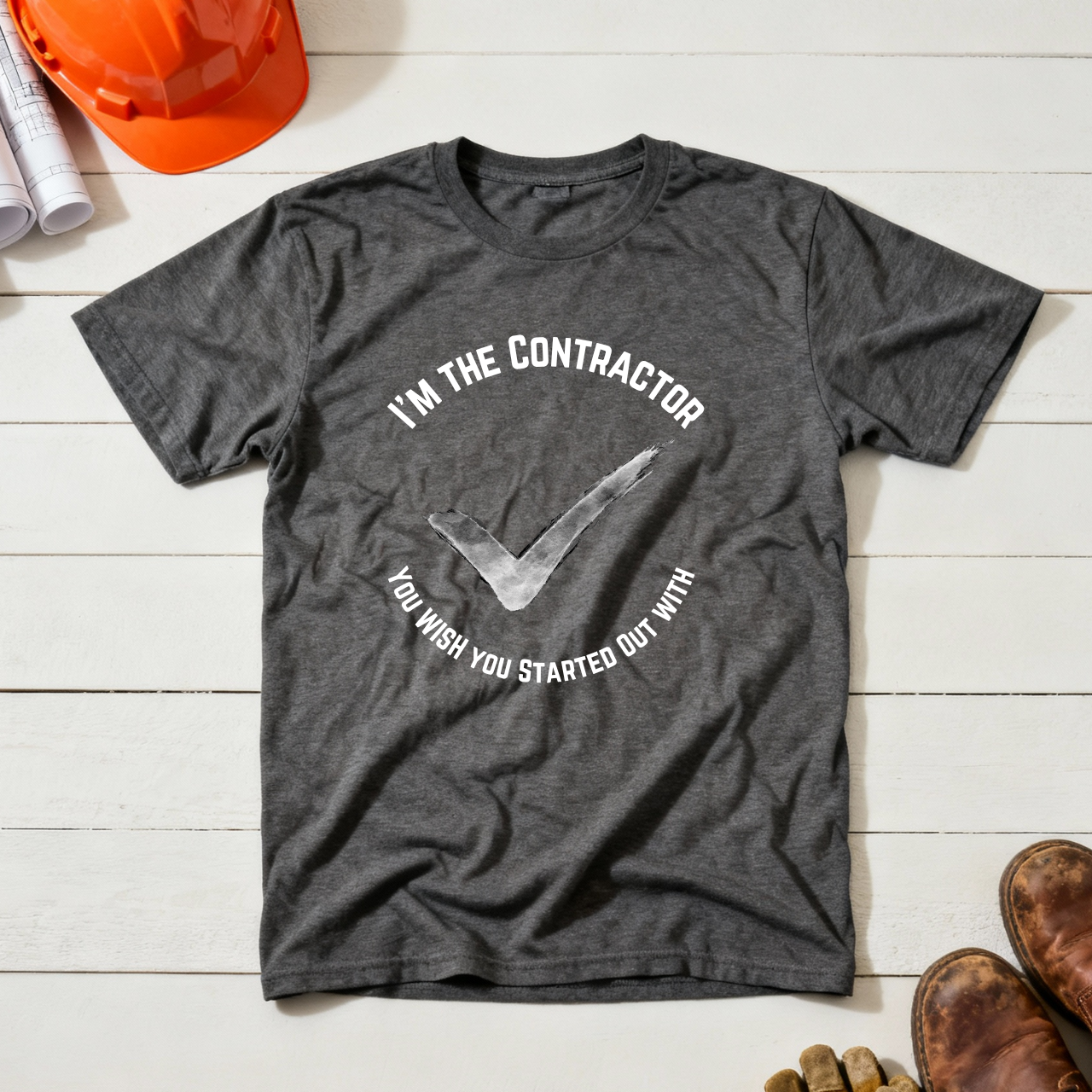 Im the Contractor you Wish you Started Out with Construction Humor Unisex Jersey Short Sleeve Tee