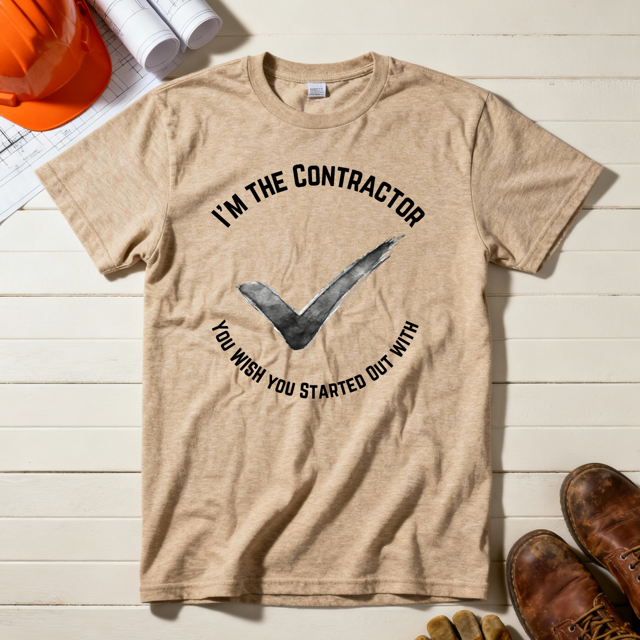 Im the Contractor you Wish you Started Out with Construction Humor Unisex Jersey Short Sleeve Tee