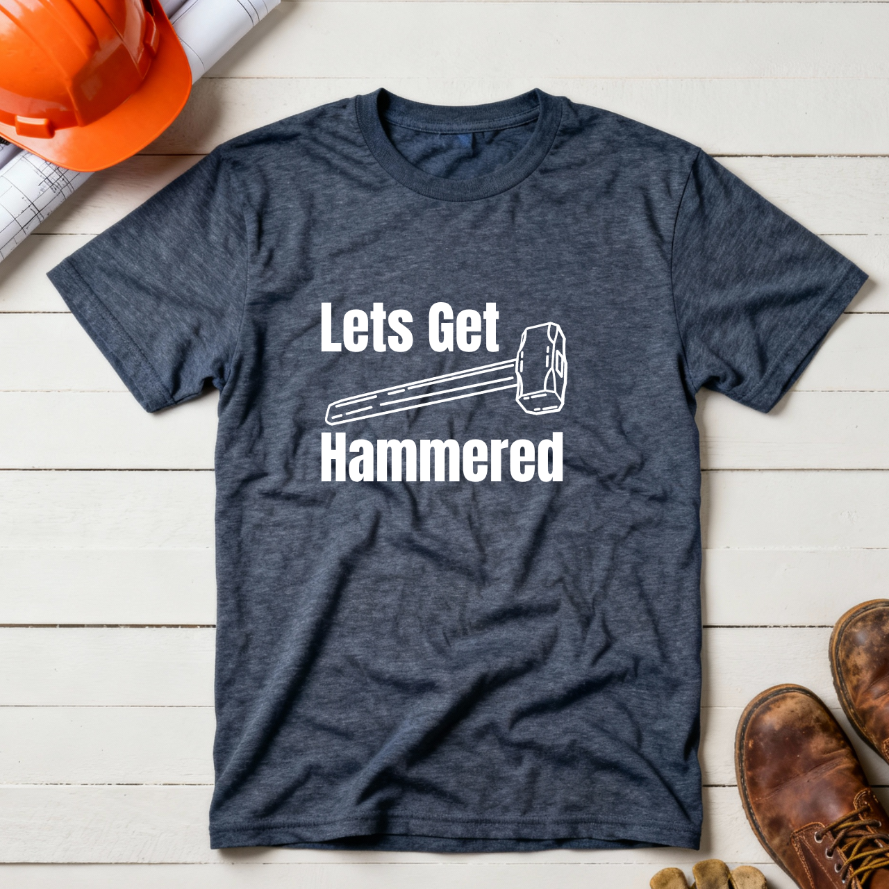 Lets Get Hammered Construction Humor Unisex Jersey Short Sleeve Tee