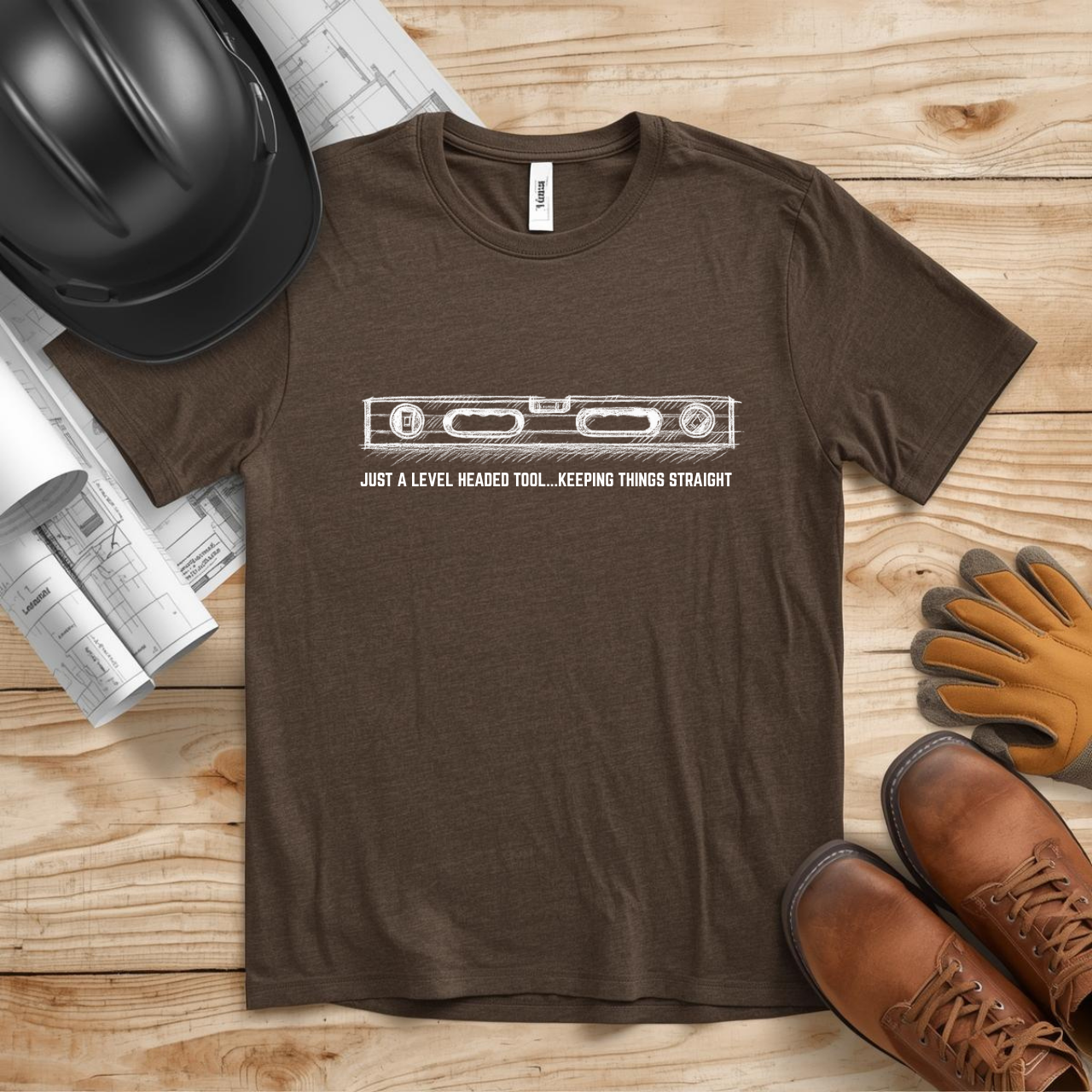 Just a Level Headed Tool... Keeping Things Straight Construction Humor Unisex Jersey Short Sleeve Tee