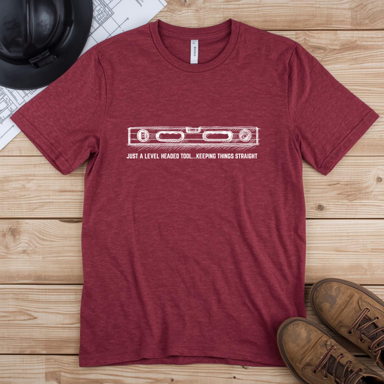 Just a Level Headed Tool... Keeping Things Straight Construction Humor Unisex Jersey Short Sleeve Tee