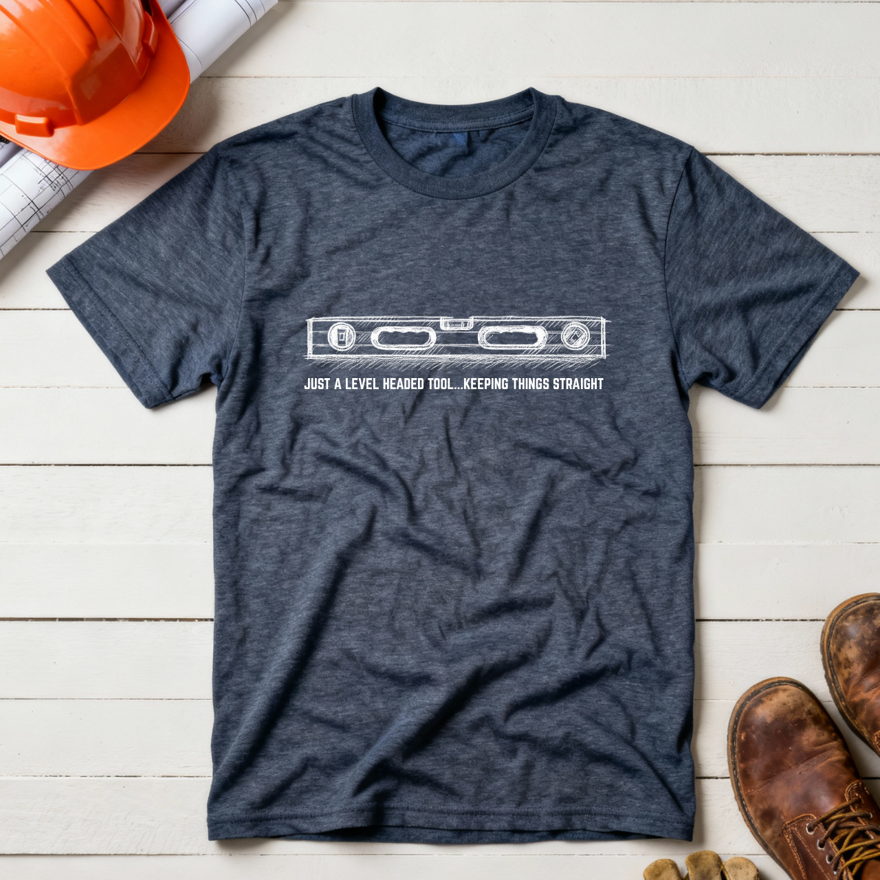 Just a Level Headed Tool... Keeping Things Straight Construction Humor Unisex Jersey Short Sleeve Tee