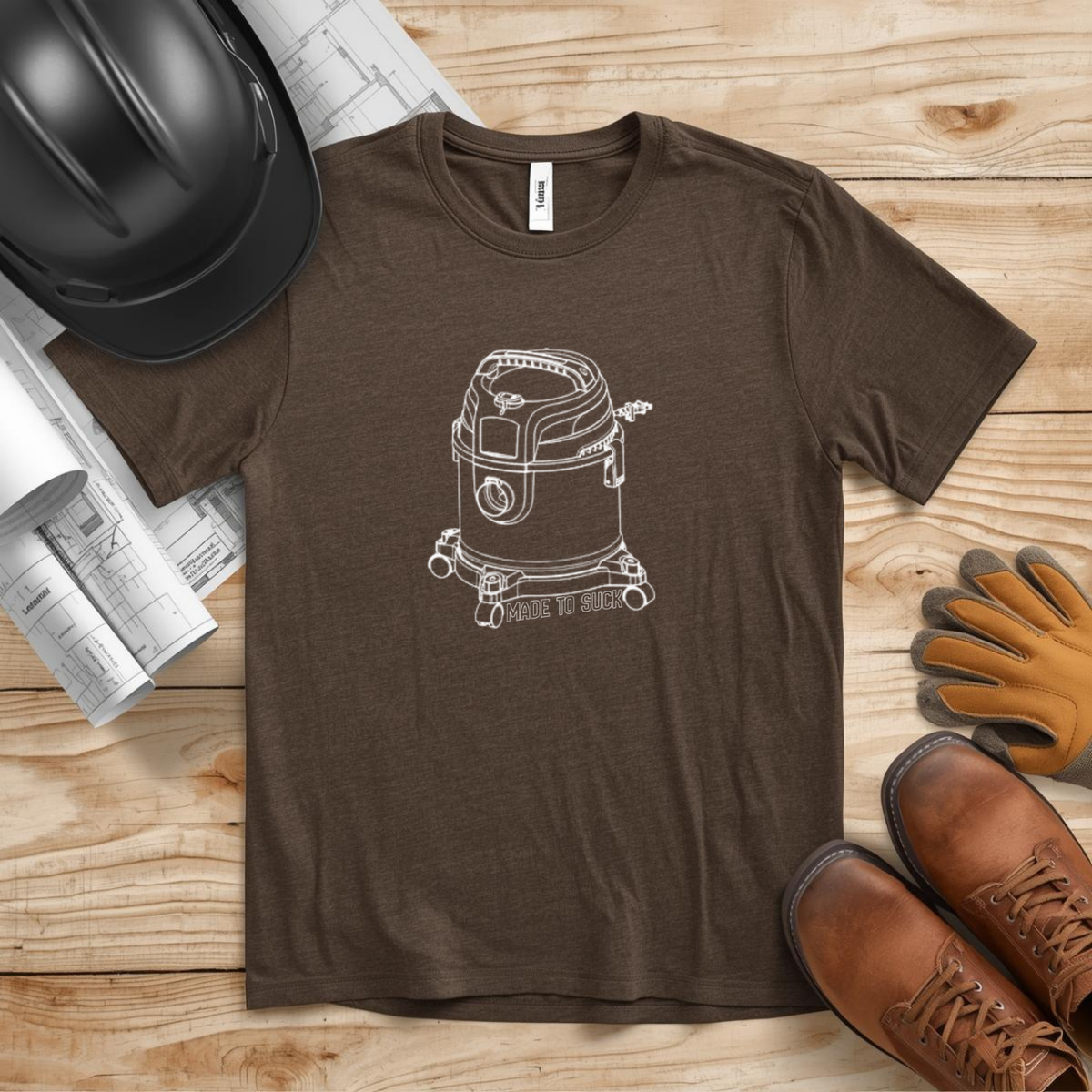 Made to Suck Construction Humor Unisex Jersey Short Sleeve Tee