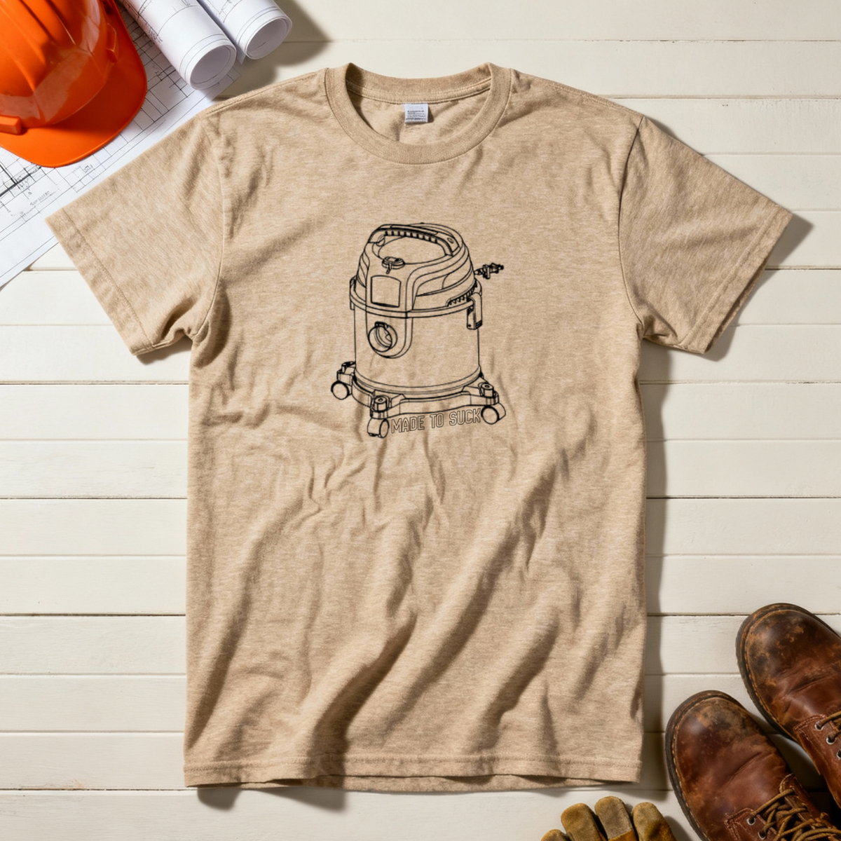 Made to Suck Construction Humor Unisex Jersey Short Sleeve Tee