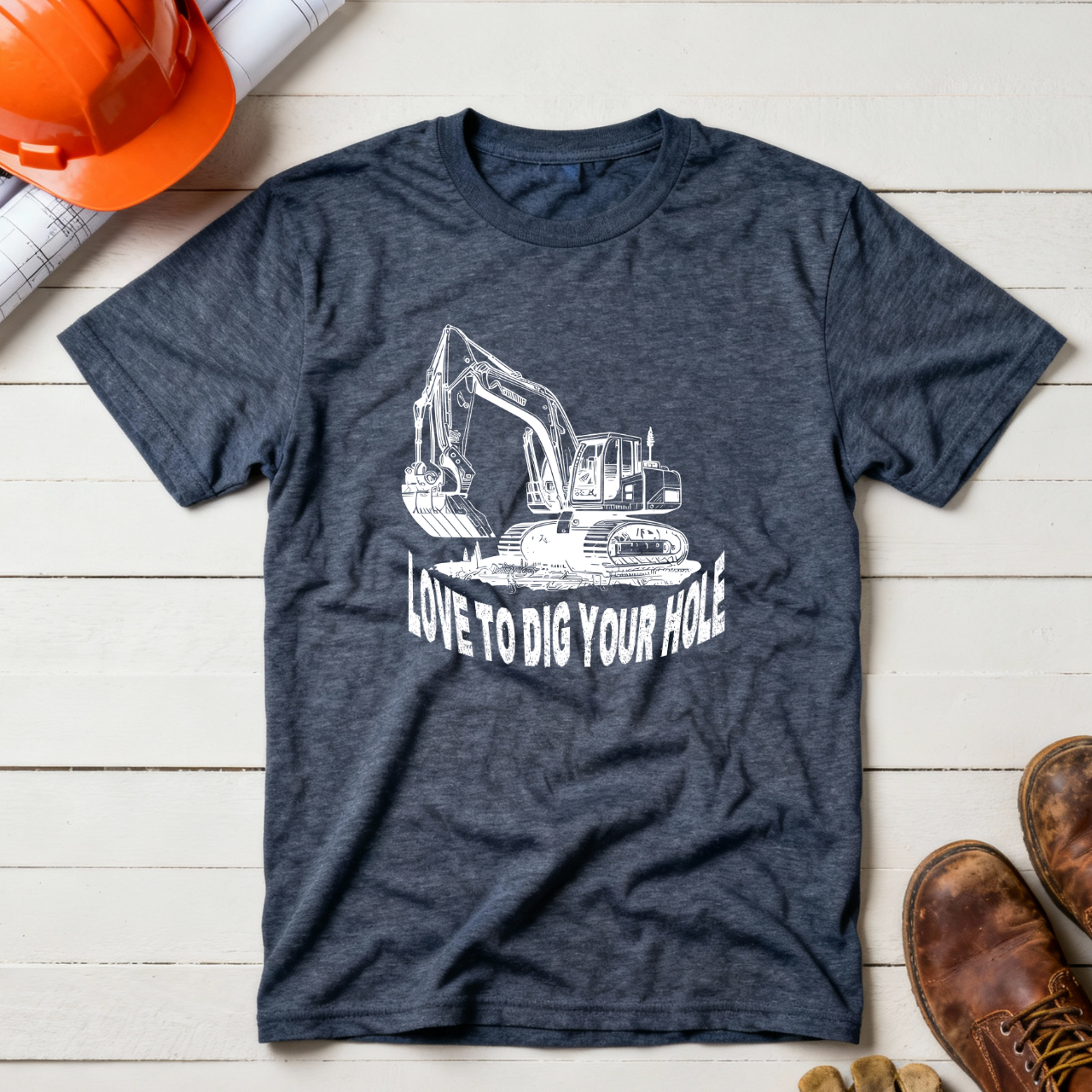 Love to Dig Your Hole Excavator Construction Humor Unisex Jersey Short Sleeve Tee