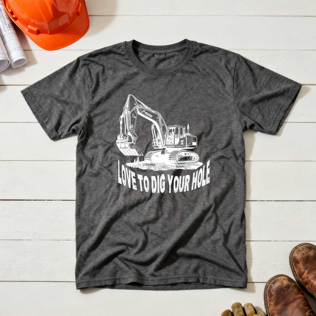 Love to Dig Your Hole Excavator Construction Humor Unisex Jersey Short Sleeve Tee