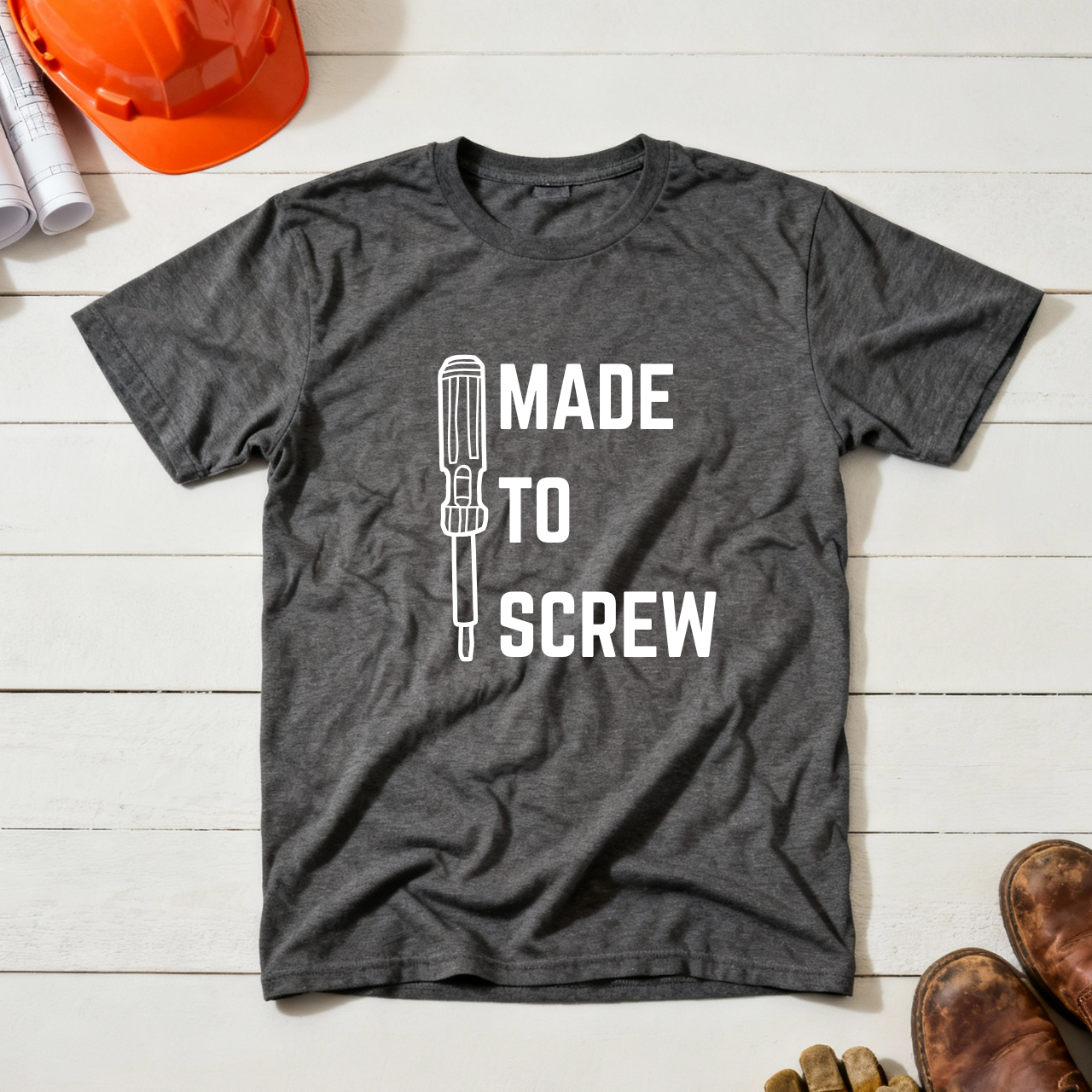 Made to Screw Construction Humor Unisex Jersey Short Sleeve Tee