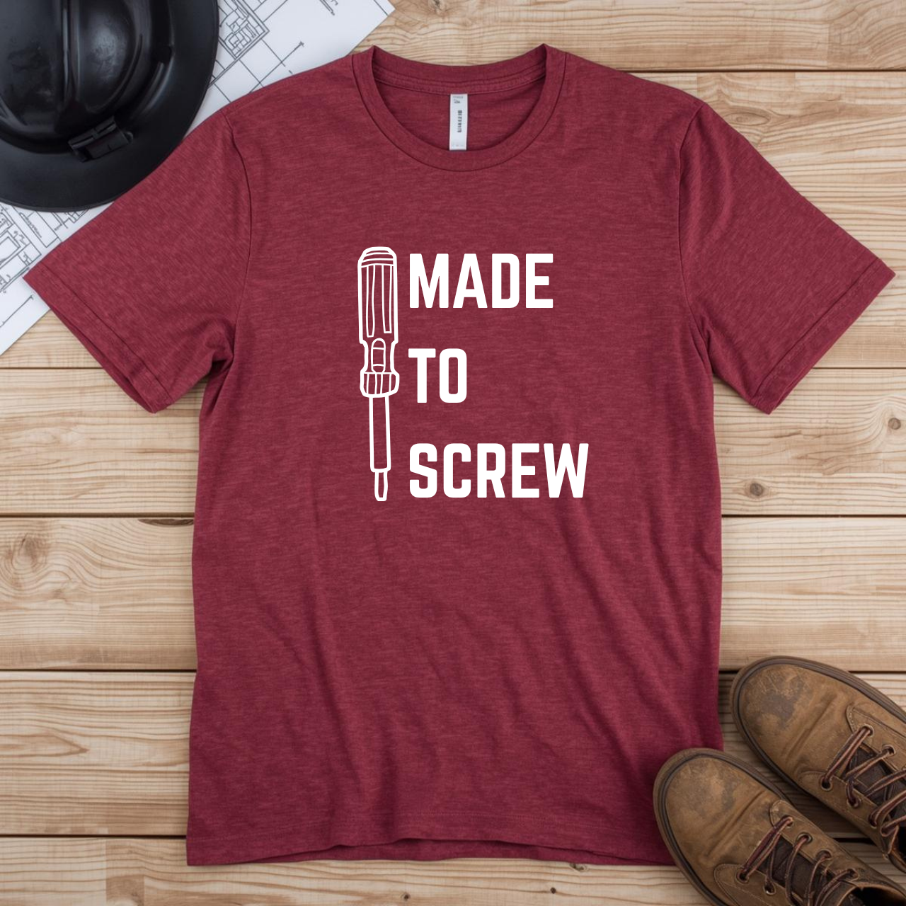 Made to Screw Construction Humor Unisex Jersey Short Sleeve Tee
