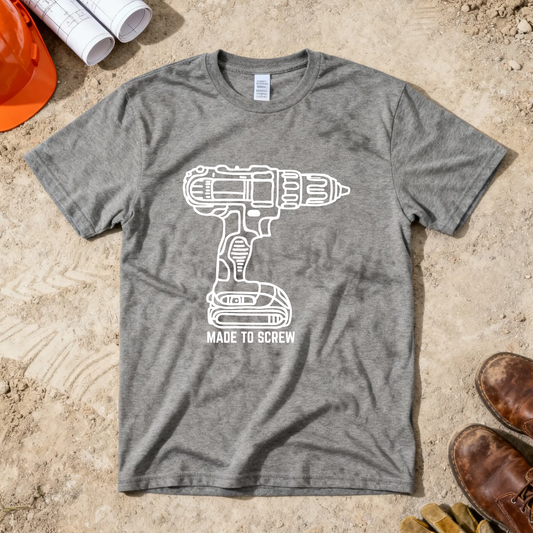 Made to (Power) Screw Construction Humor Unisex Jersey Short Sleeve Tee