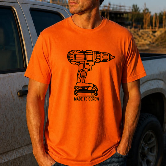 Made to (Power) Screw Construction Humor Unisex Jersey Short Sleeve Tee