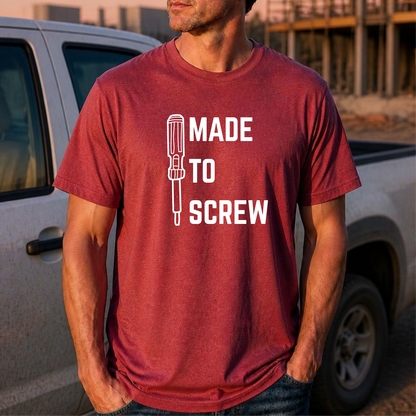 Made to Screw Construction Humor Unisex Jersey Short Sleeve Tee