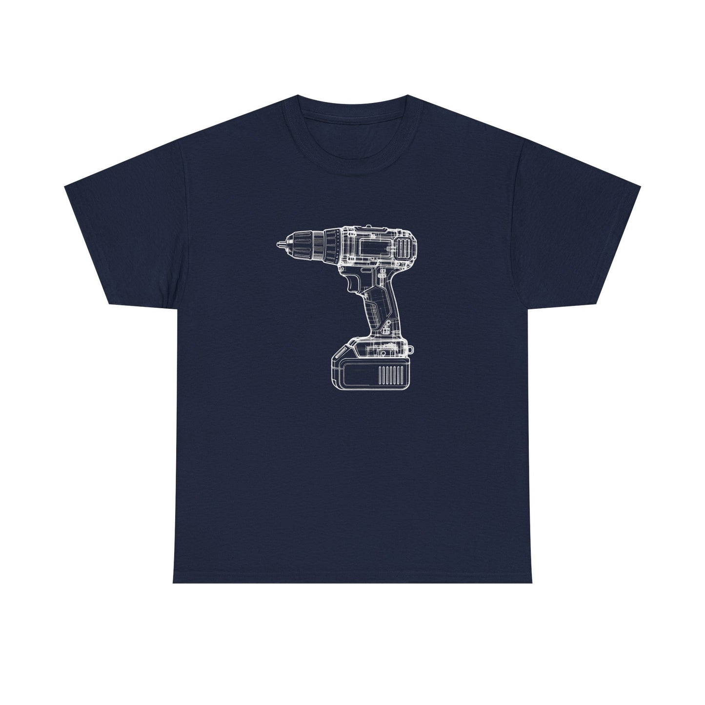 Impact Driver Blueprint Line Design Unisex Heavy Cotton Tee