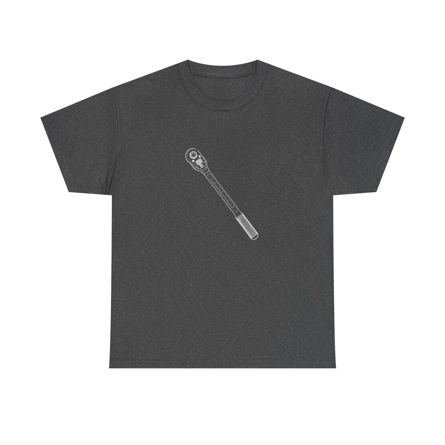 Torque Wrench Blueprint Line Design Unisex Heavy Cotton Tee