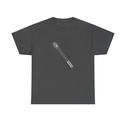 Torque Wrench Blueprint Line Design Unisex Heavy Cotton Tee