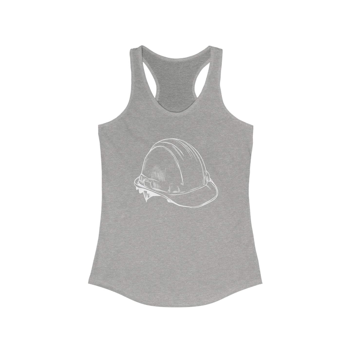 Women's Ideal Hard Hat Outline Racerback Tank