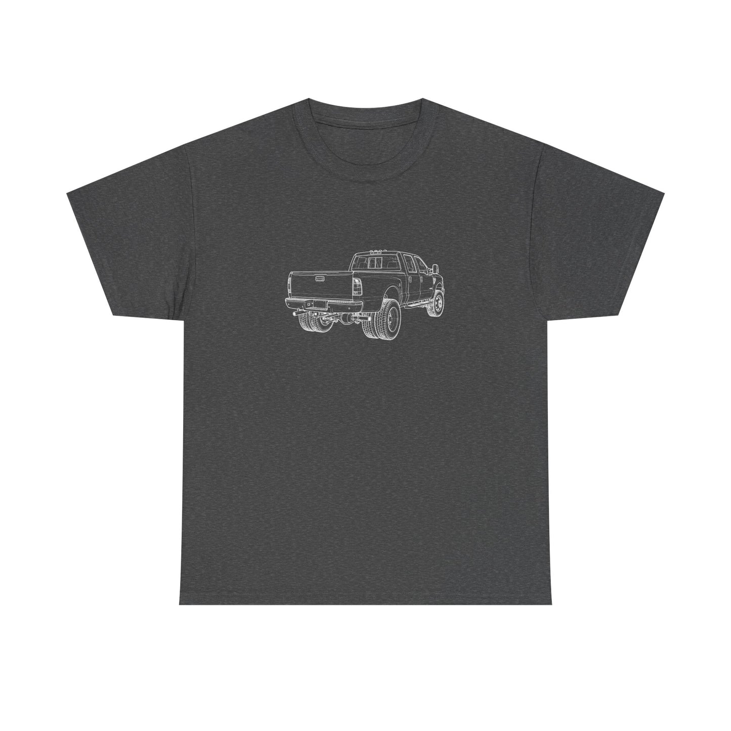 Dully Truck Blueprint Line Design Unisex Heavy Cotton Tee