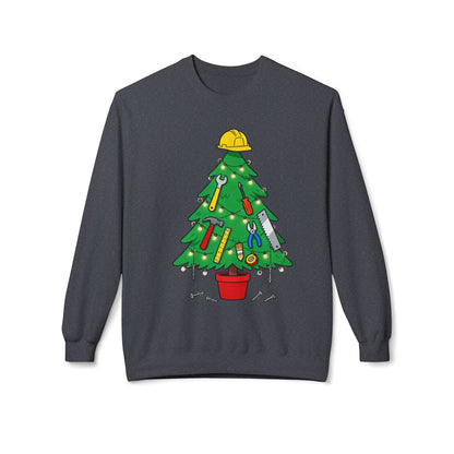 Tool Christmas Tree Unisex Midweight Softstyle Fleece Crewneck Sweatshirt