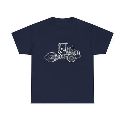 Forklift Blueprint Line Design Unisex Heavy Cotton Tee