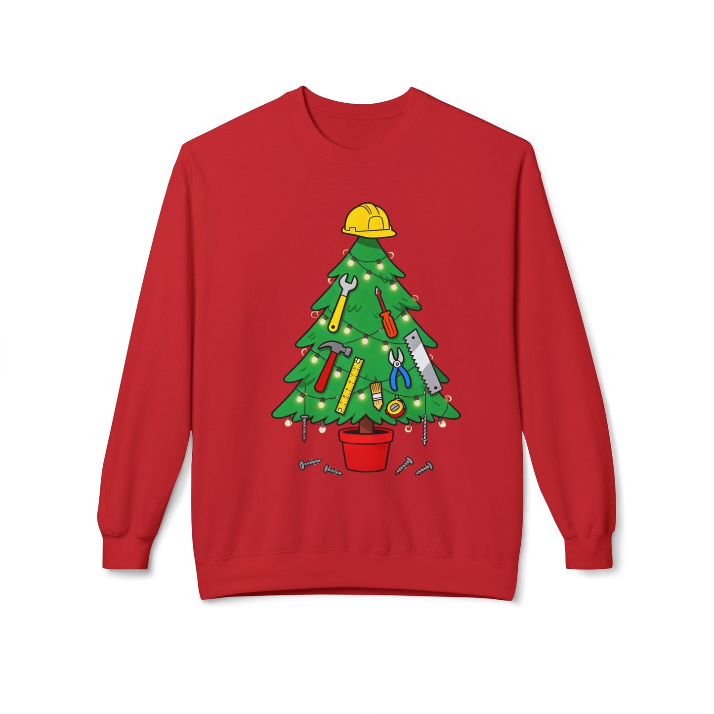 Tool Christmas Tree Unisex Midweight Softstyle Fleece Crewneck Sweatshirt