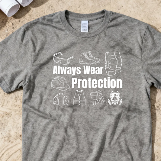 Always Wear Protection Construction Humor Unisex Jersey Short Sleeve Tee
