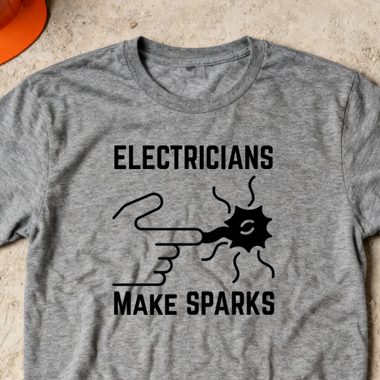 Electricians Make Sparks Construction Humor Unisex Jersey Short Sleeve Tee