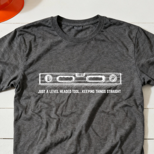 Just a Level Headed Tool... Keeping Things Straight Construction Humor Unisex Jersey Short Sleeve Tee