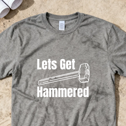 Lets Get Hammered Construction Humor Unisex Jersey Short Sleeve Tee