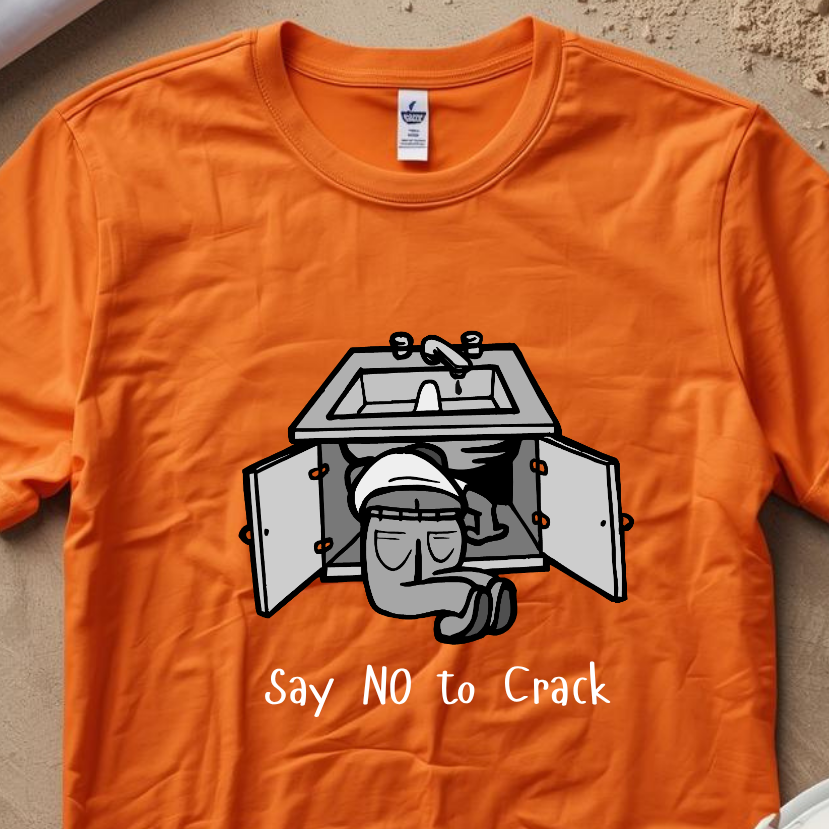 Say NO to Crack Plumber Construction Humor Unisex Jersey Short Sleeve Tee