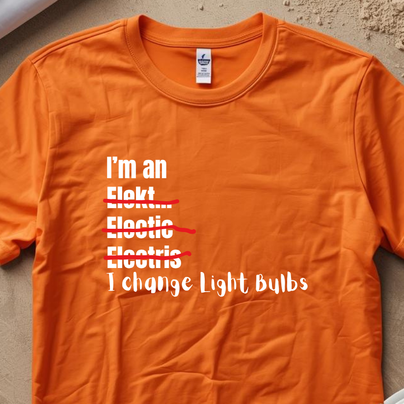 I Change Light Bulbs Electrician Construction Humor Unisex Jersey Short Sleeve Tee