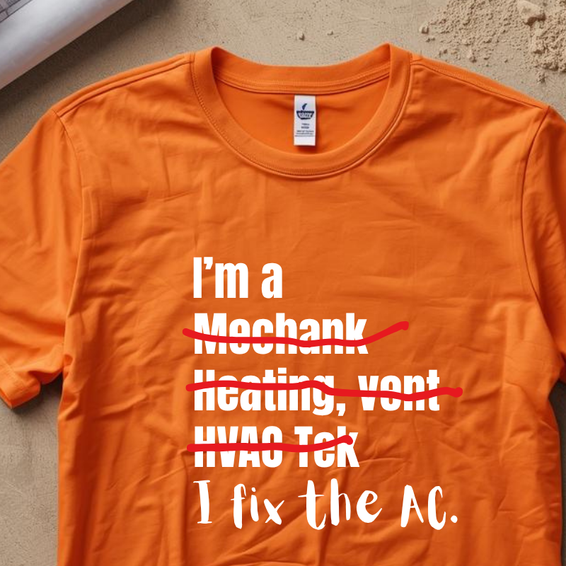 I fix the AC HVAC Construction Humor Unisex Jersey Short Sleeve Tee